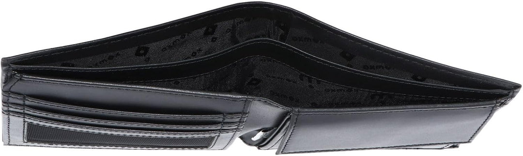 Oxmox Leather Querscheinbörse 12 cm black Schwarz, Schwarz
