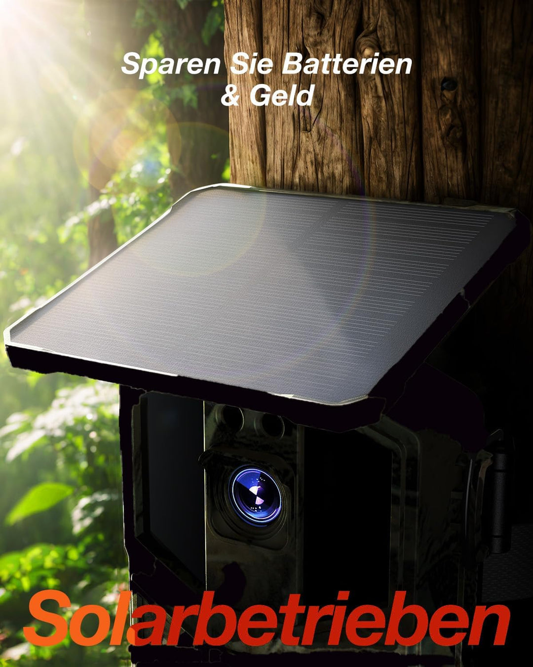 iZEEKER Solar Wildkamera WLAN, 4K 64MP Bluetooth Wildkamera mit Bewegungsmelder Nachtsicht 0,1 s Aus