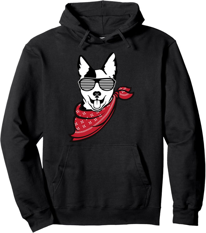 Australian Cattle Dog B Face Shutter Glasses Gift Pullover Hoodie