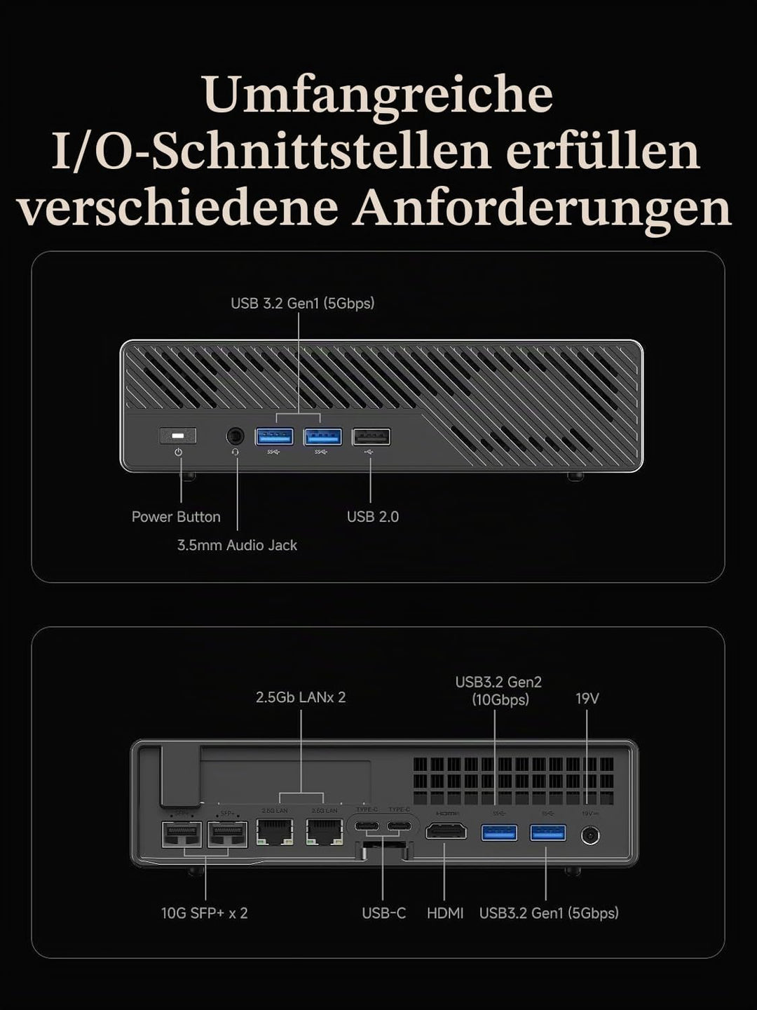 MINIS FORUM Mini PC MS-A2, AMD Ryzen 9 8945HX 16 Kerne/32 Threads Prozessor bis zu 5,4 GHz, AMD Rade