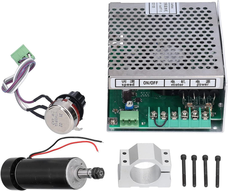 500W CNC CNC Bürstenloser Spindelmotor Kit, Luftgekühlter Frässpindelmotor ER11 12000RMP + AC110-AC2