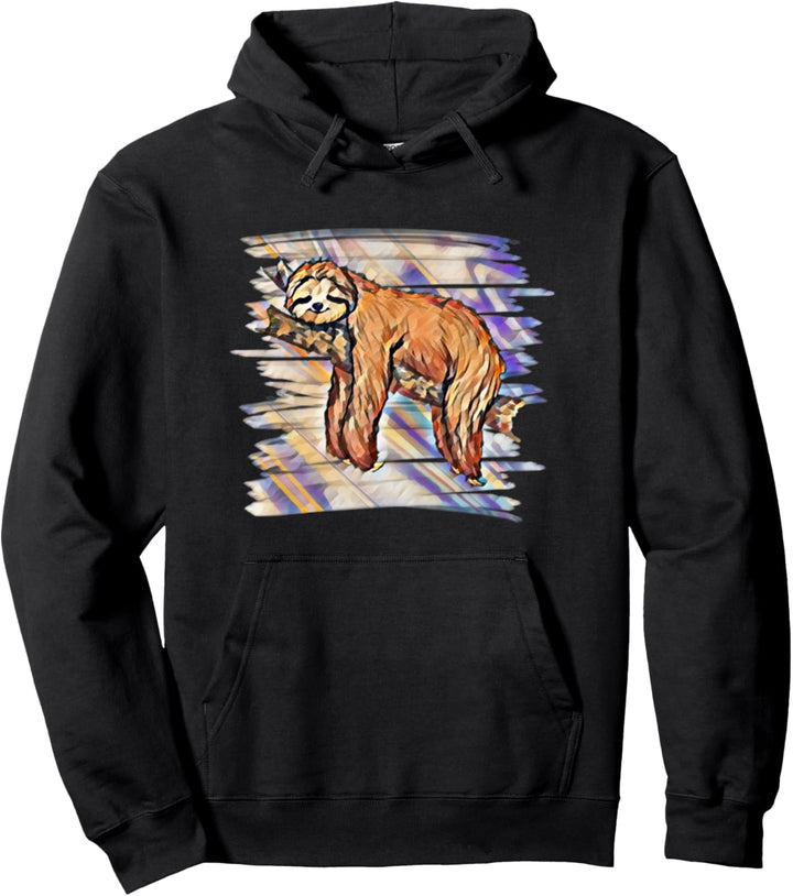 Faultier Motiv süsse bunte Faultiere hängen coole Trendtiere Pullover Hoodie