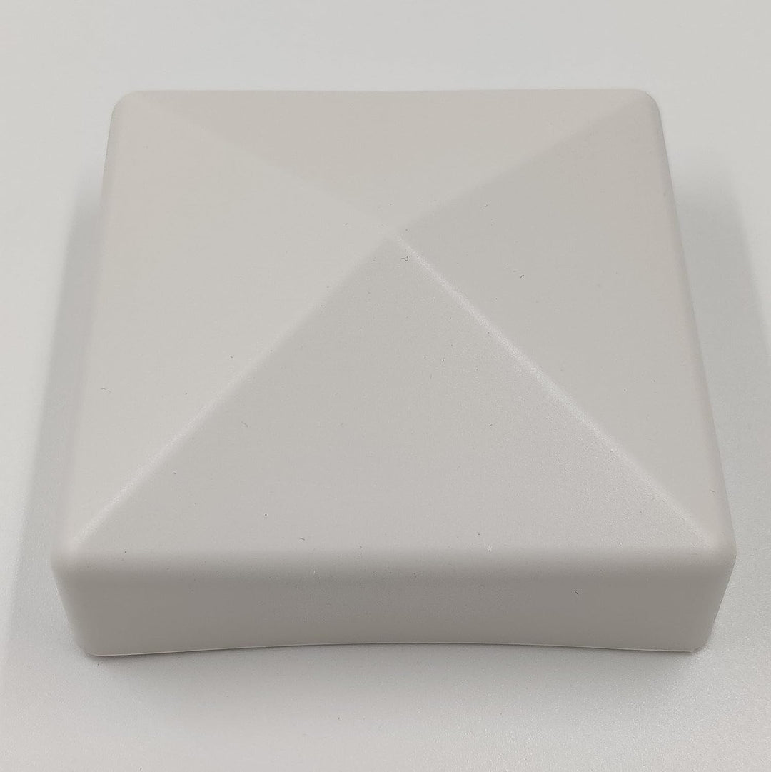 10 Stück Zaun Pfostenkappe 90 mm Pyramide Abdeckkappe cremeweiss für Pfosten 9 x 9 cm (UV stabilisie