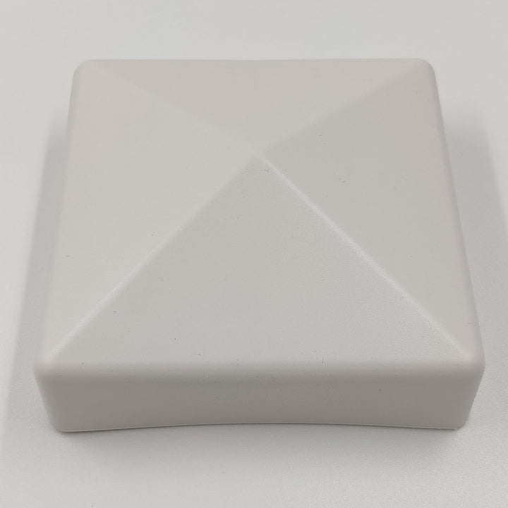 10 Stück Zaun Pfostenkappe 90 mm Pyramide Abdeckkappe cremeweiss für Pfosten 9 x 9 cm (UV stabilisie