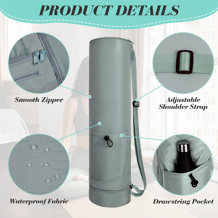 Yogatasche, Yogamatte Tasche, Sporttasche Damen mit Nassfach & Flaschentasche, Verstellbarer Schulte