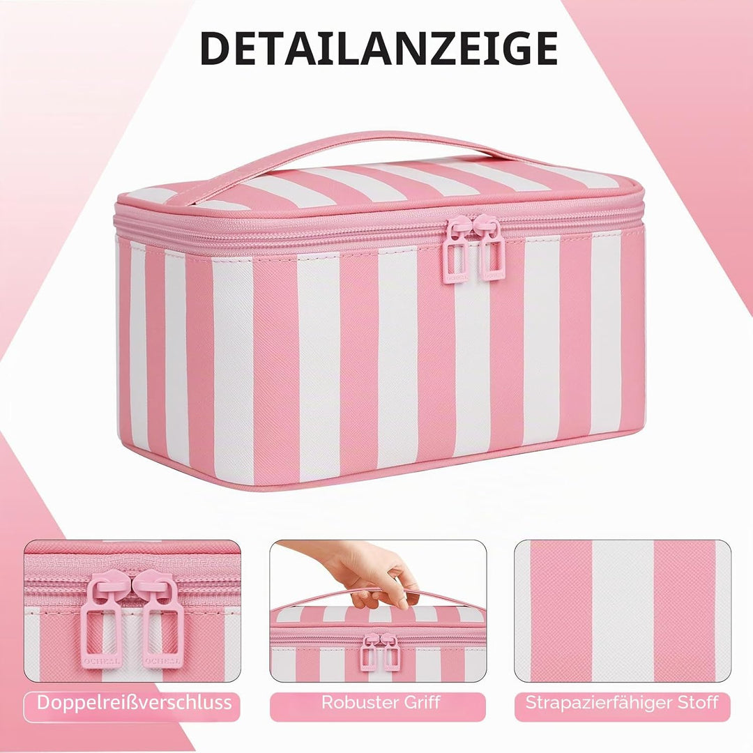Kosmetiktasche Damen, Gross Make Up Tasche Reise Kosmetikkoffer für Frauen Travel Makeup Bag Cosmeti