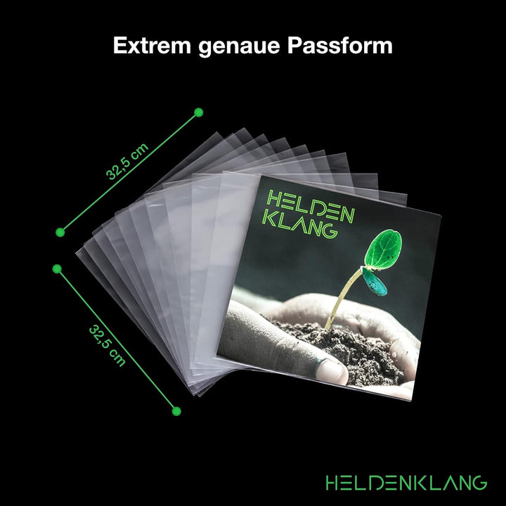 Heldenklang® 12" Schallplatten Hüllen aus Regenerat – Umweltschonende und nachhaltige LP Hüllen aus