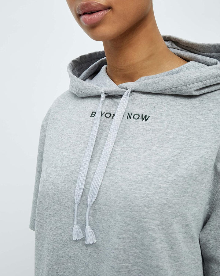 Beyond Now Damen Billi Gots Hoodie Kleid M 113m Grey Melange, M 113m Grey Melange