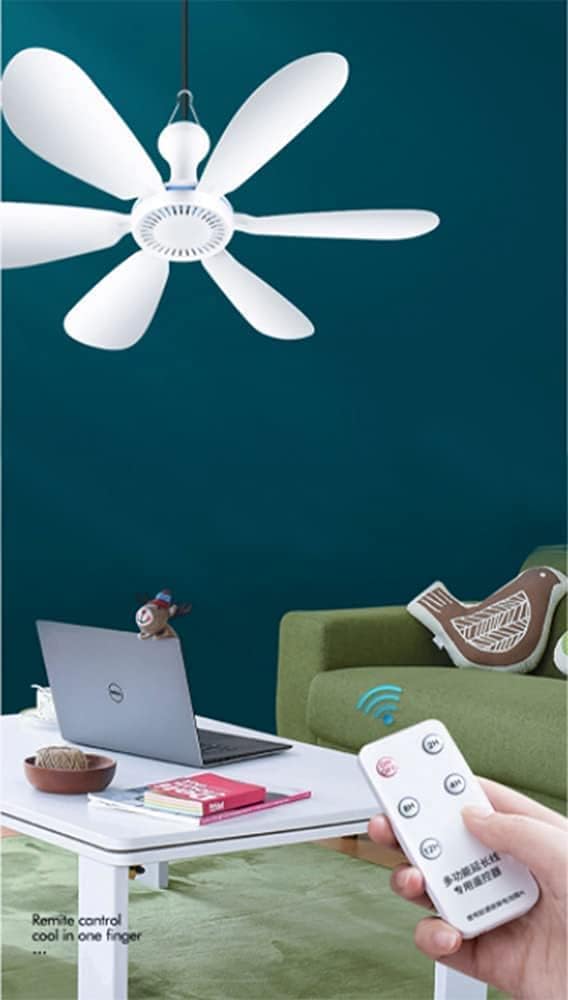 TangDao Mini Mobiler Deckenventilator,4-stufige Windeinstellung USB-betrieben Ventilator Ø42 CM 5W m