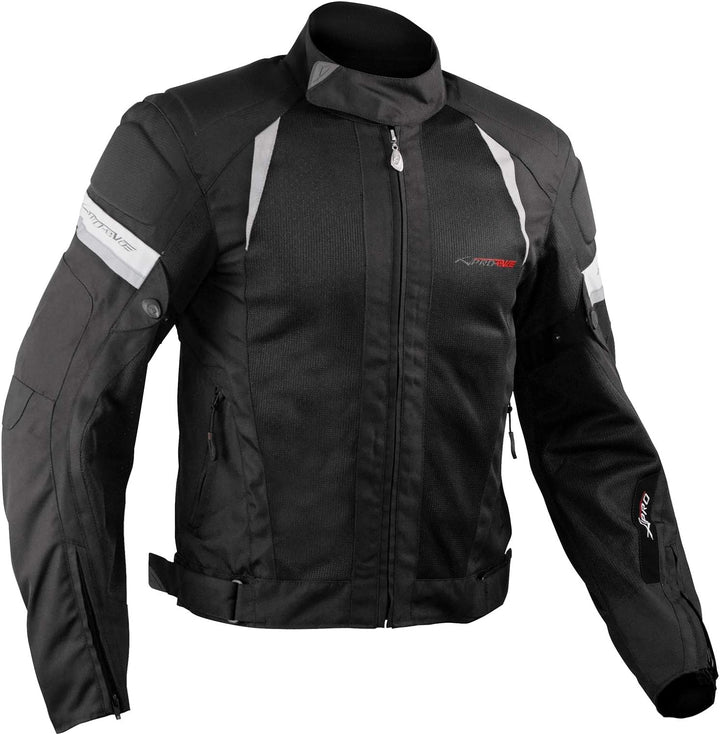 A-Pro Sommer Mesh Motorradjacke Sport Motorbike Racing Touring Protektoren Schwarz L