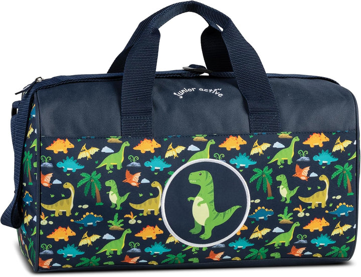 Kinder Sporttasche Reisetasche Für Mädchen und Jungen Fabrizio Weekender Kinder Dino Duffel Bag (M1,