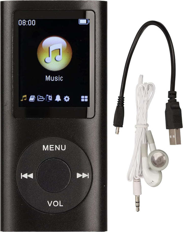 Yctze MP3/MP4-Player, Tragbarer Musikplayer mit Kopfhörer, 1,8-Zoll-HD-Bildschirm, Unterstützt Bis z