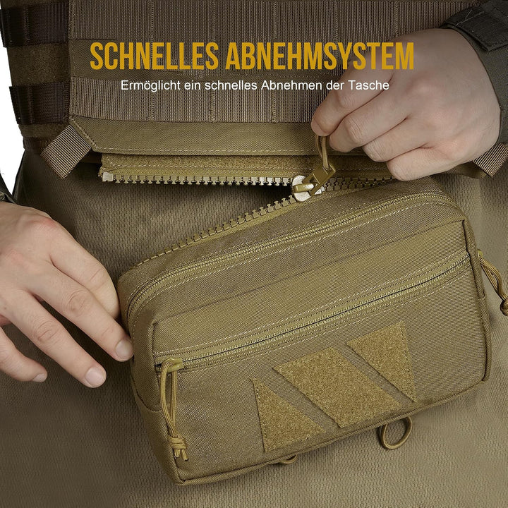 OneTigris Drop Down Pouch, PLUS1S Dump IFAK Pouch, Organizer Fronttasche für Taktische Weste Platten