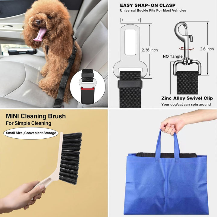 Autoschondecke Hund Rücksitz 136x 119cm Universal Nylon Car Seat Cover Dog Schwarz Hundedecke für me