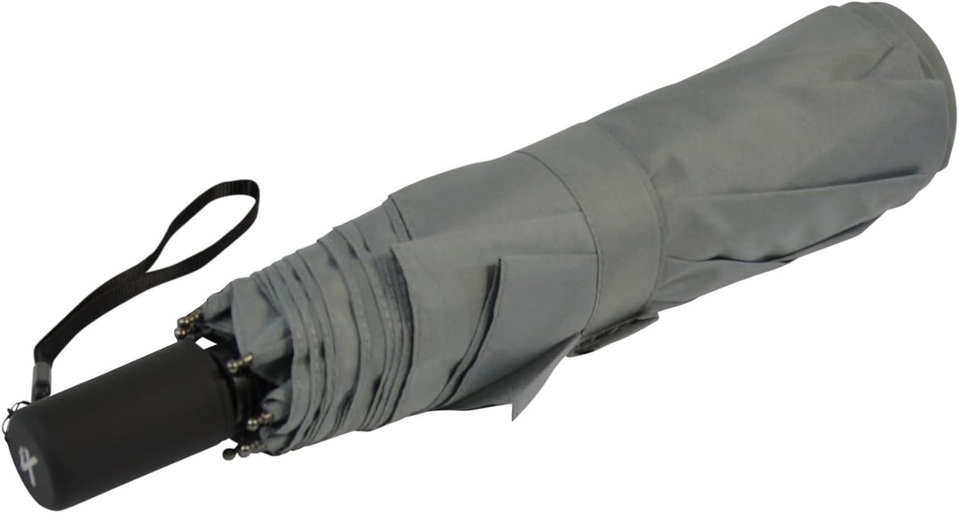 iX-brella Trekking XL Taschenschirm 115 cm gross mit Umhängetasche grey, grey