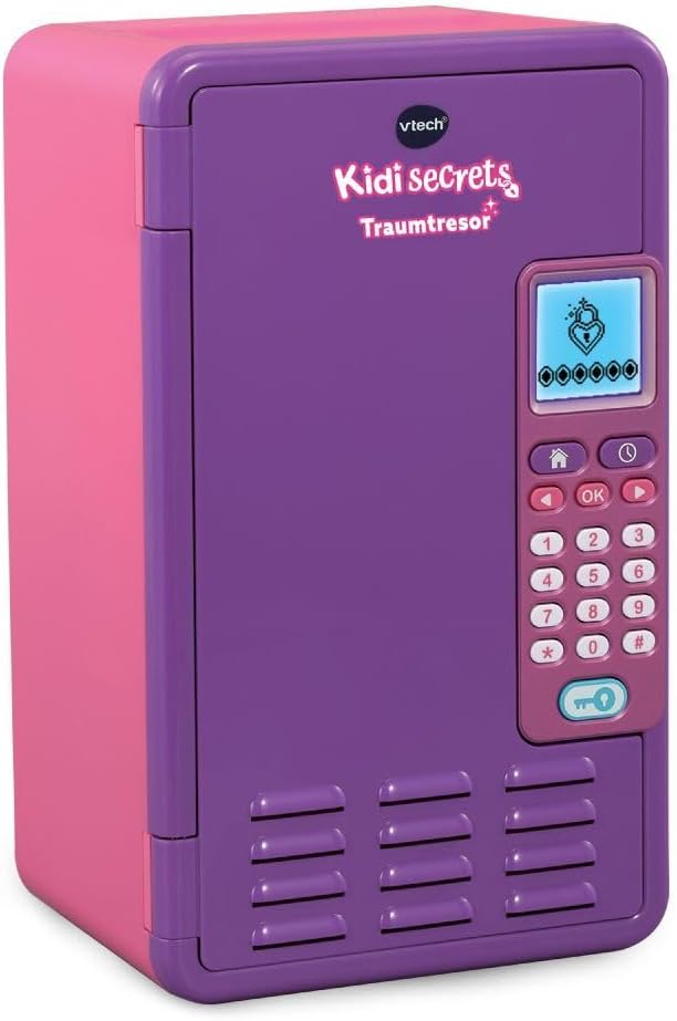 VTech Kidisecrets Traumtresor – Tresor mit Zahlencode zum Aufbewahren von Geheimnissen – Mit Spielen