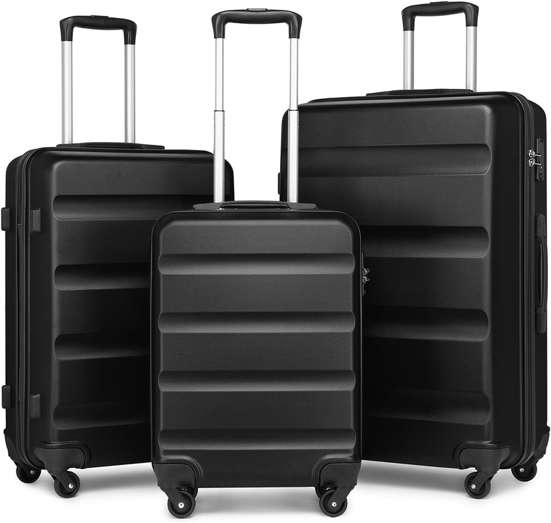 KONO Gepäck-Sets Kofferset Hartschale Koffer Reisekoffer Set 3 teilig Hartschalenkoffer Rollkoffer S