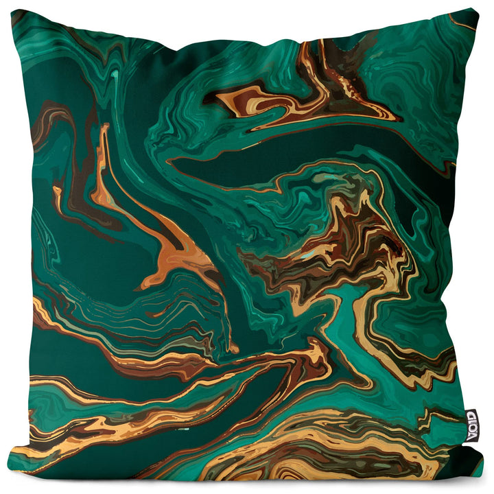 VOID Gold Emerald Marmor Kissenbezug Kissenhülle Sofakissen Kissen Deko Outdoor-Kissen Dekokissen, K