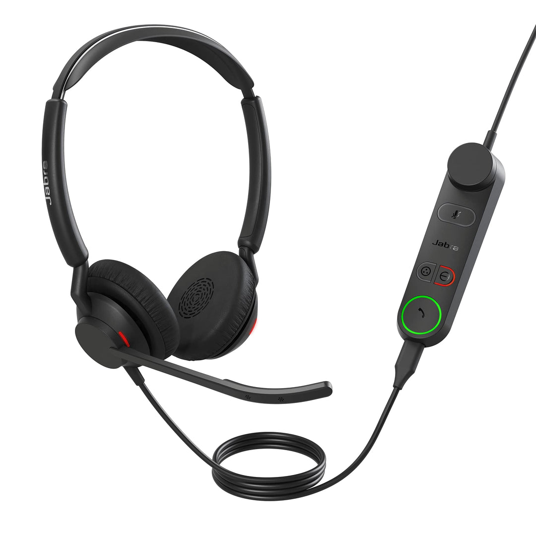 Jabra Engage 50 II schnurgebundenes Stereo-Headset mit Link Call Control, geräuschunterdrückender 3-