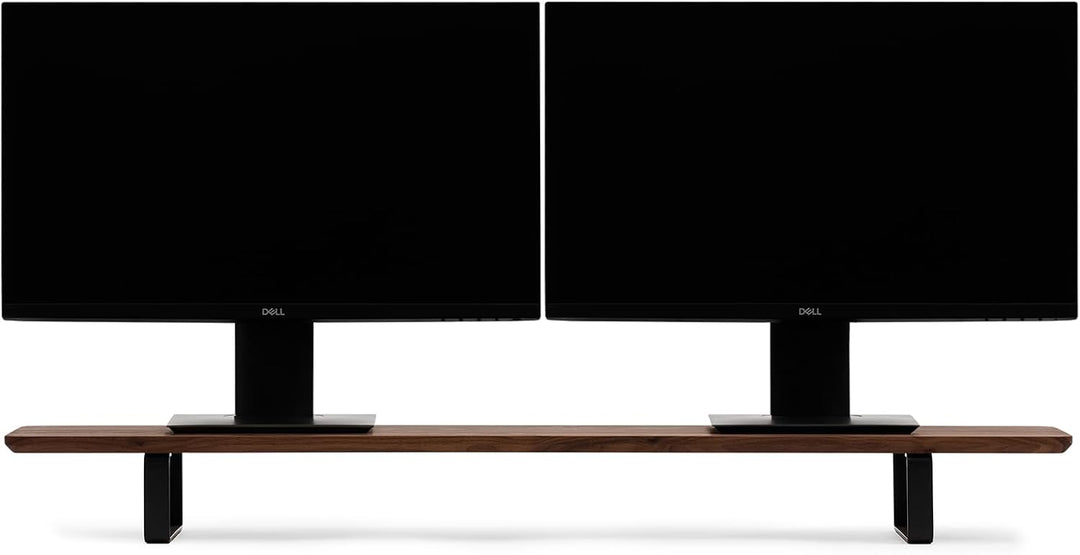 Oakywood - Monitorständer 2 Monitore - Schreibtisch Bildschirmerhöhung aus Holz - Handgefertigt in d