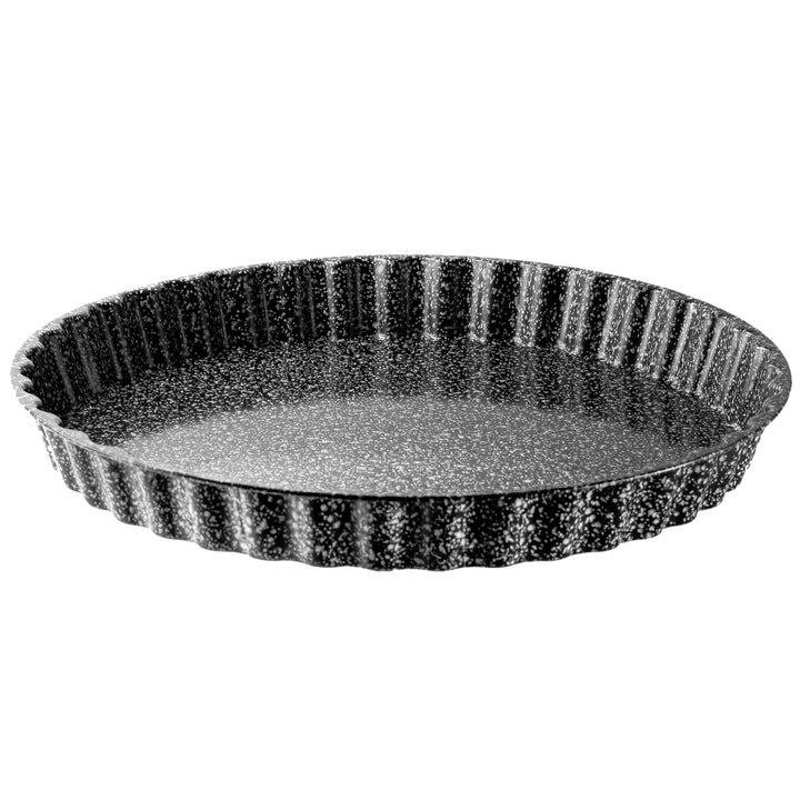 NAKOA Quicheform, Tarteform und Kuchenform - Backform aus Metall Rund 28 cm 4-fach Antihaft-beschich