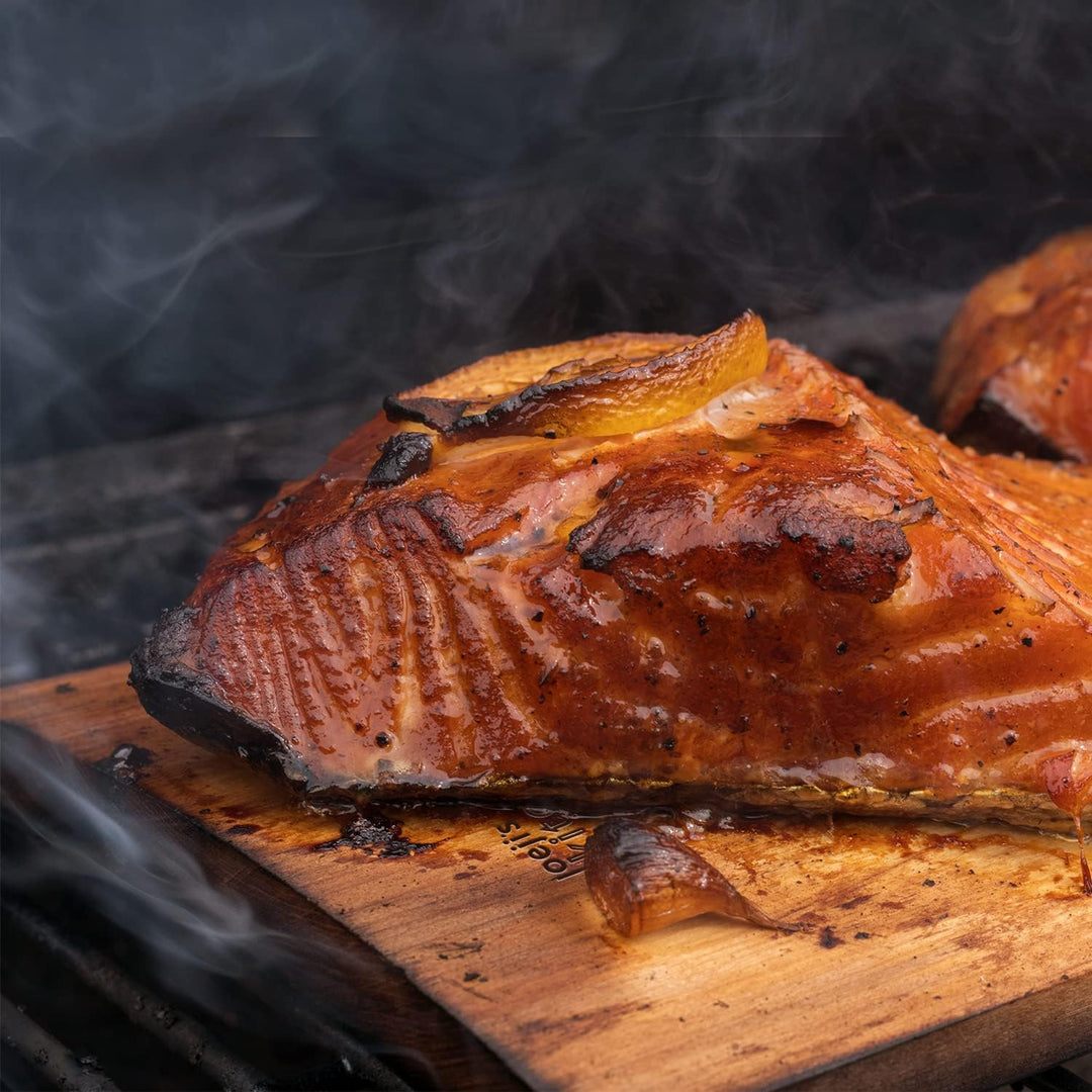 Joejis Zedernholzbrett zum Grillen Set aus 6 (30 x 15cm) Grillbrett aus Zedernholz zum Grillen Lachs