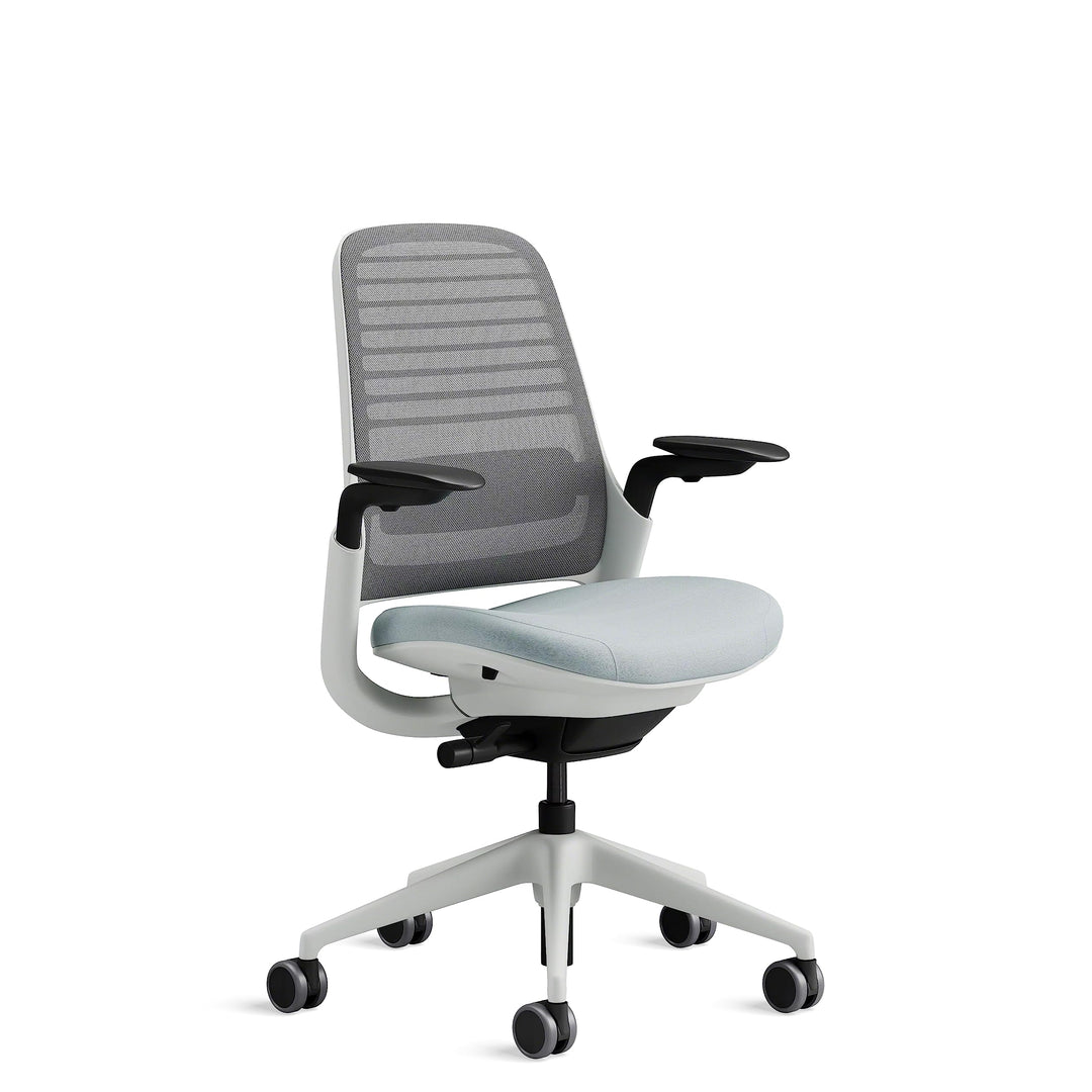 Steelcase Series 1 Ergonomischer Bürostuhl mit LiveBack Lumbalstütze und 4D-Armlehnen Sturmhorizont