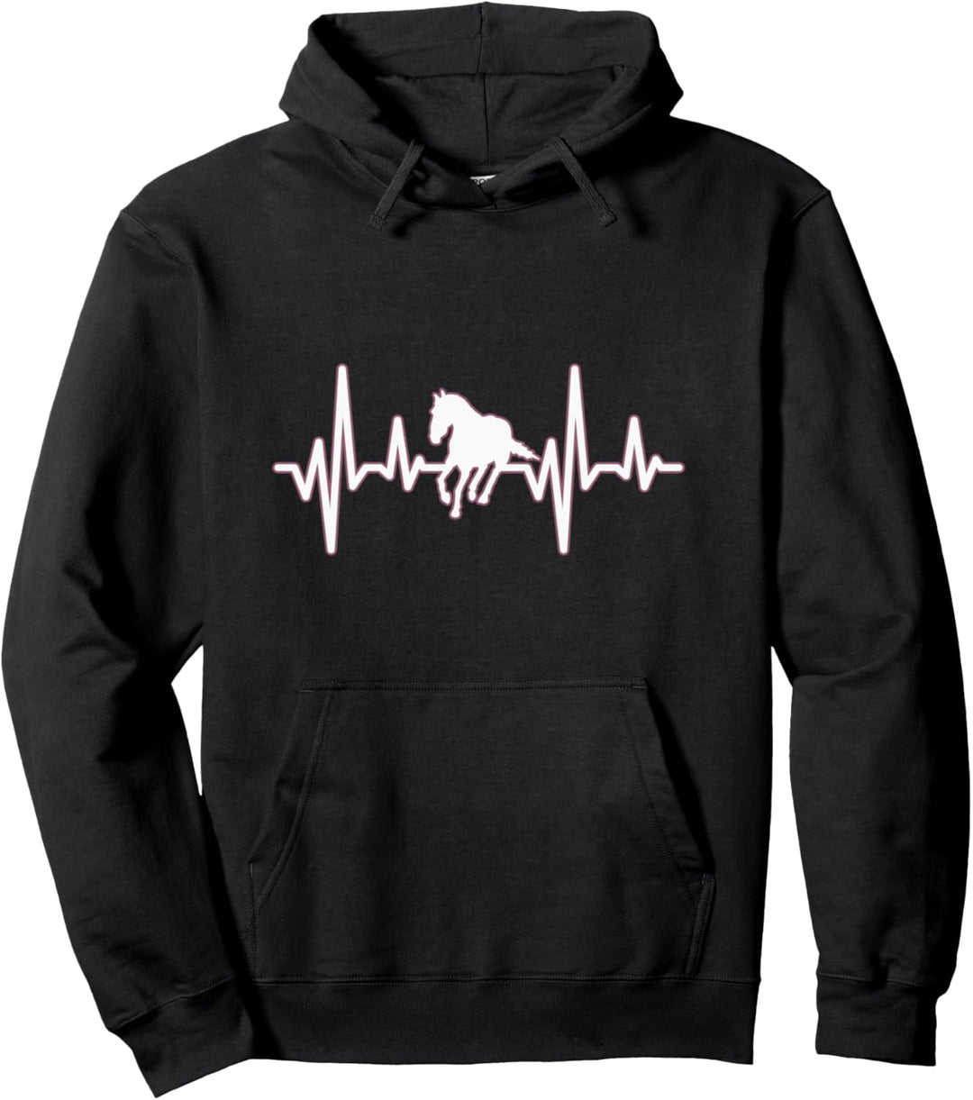 Heartbeat Pferde Damen Mädchen | Voltigieren Reiten Pullover Hoodie