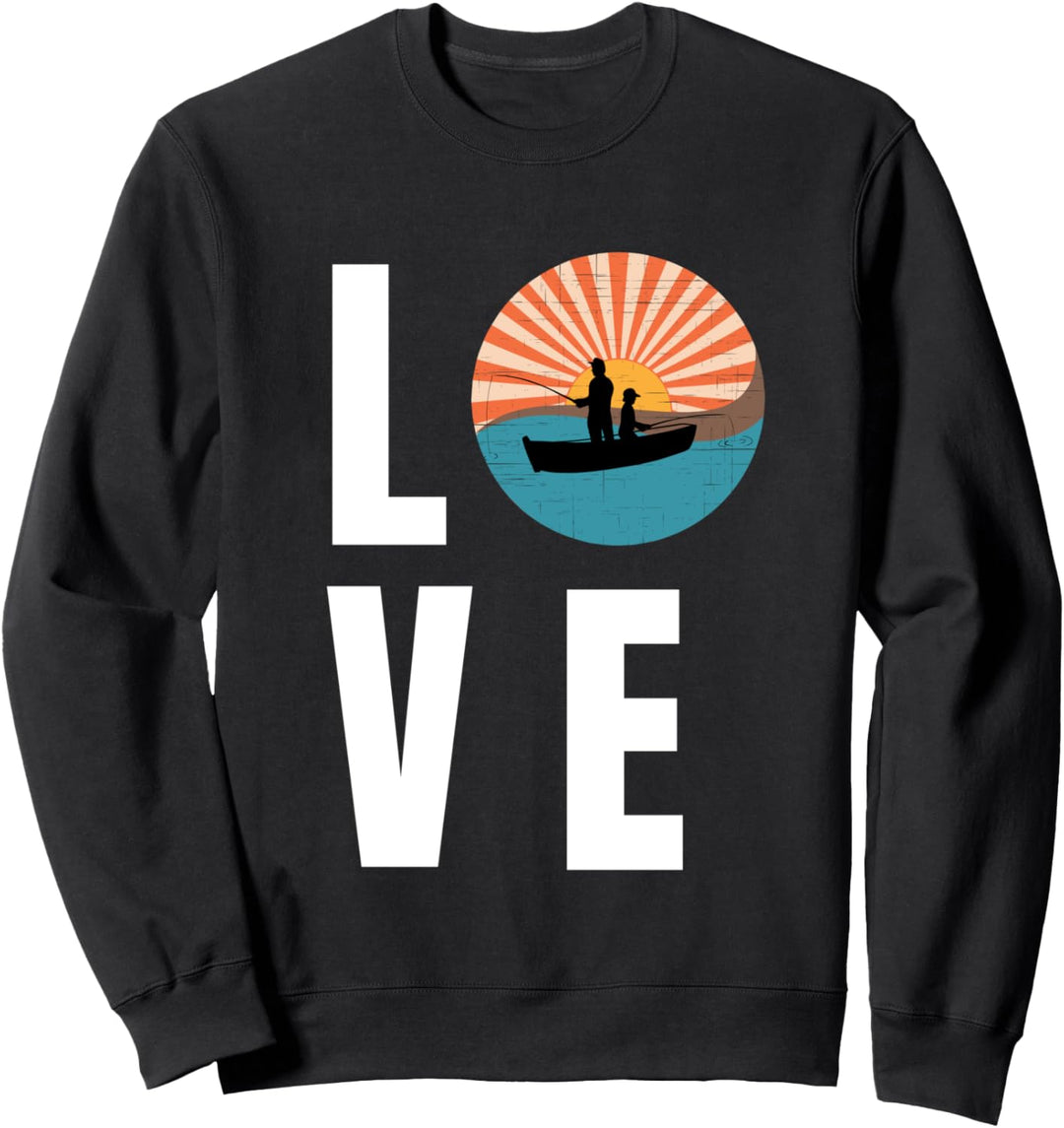 Ich liebe Vater und Sohn Angeln Vater und Tochter Partner Sweatshirt