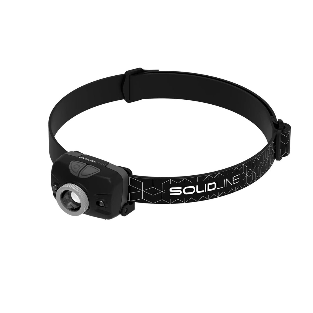 Solidline SH3, super helle LED Stirnlampe, robuste Sport- und Laufleuchte für den Kopf, 350 Lumen, 1