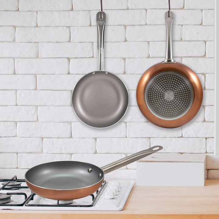3er Set Bratpfanne (18,22,26cm) aus gepresstem Aluminium, induktionsgeeignet, Optimum Plus Set 18/22