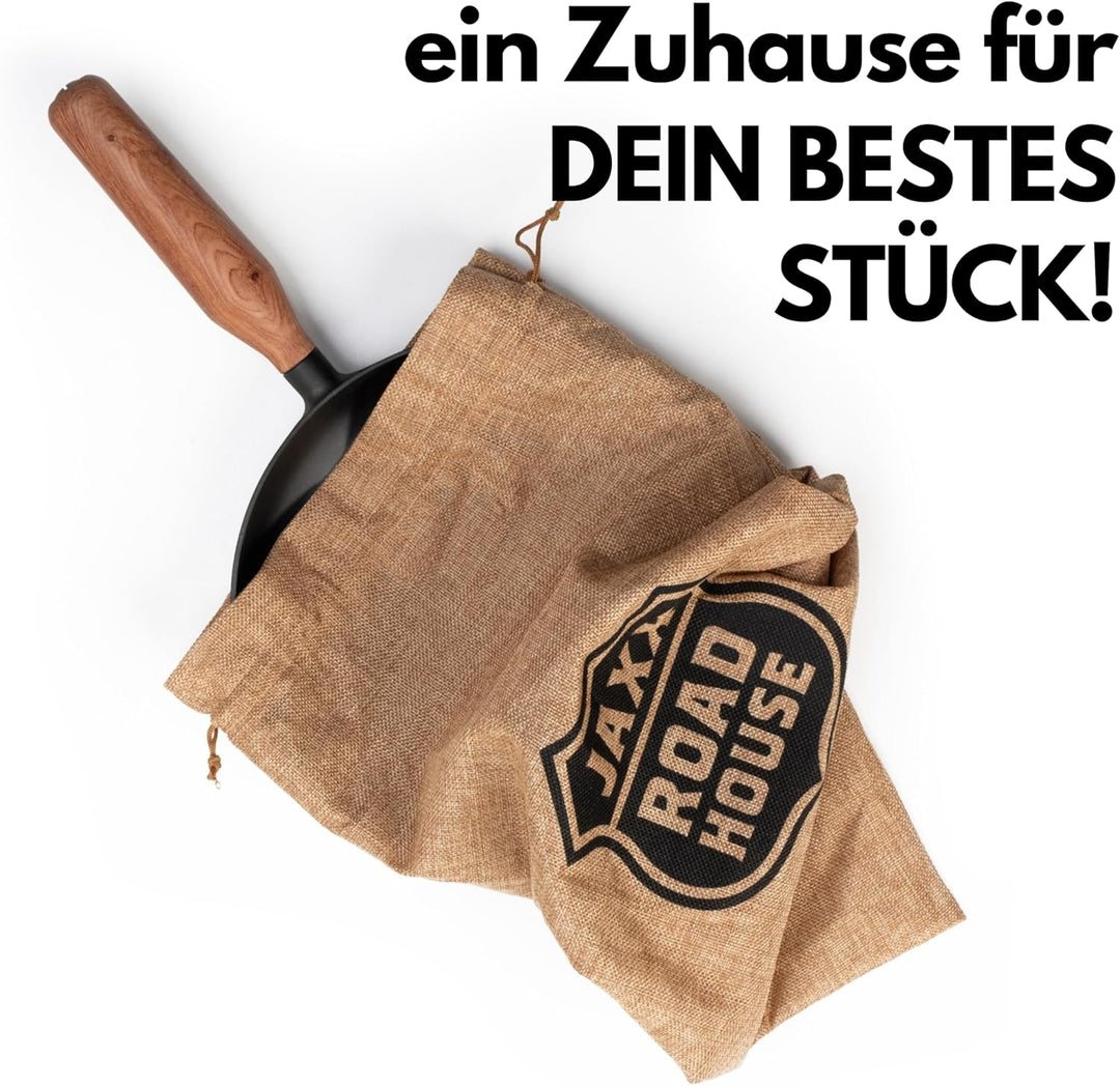 JAXX ROADHOUSE DIE BRATPFANNE - ausgezeichnete Premium Pfanne Gusseisen, Gusseisenpfanne Induktion,