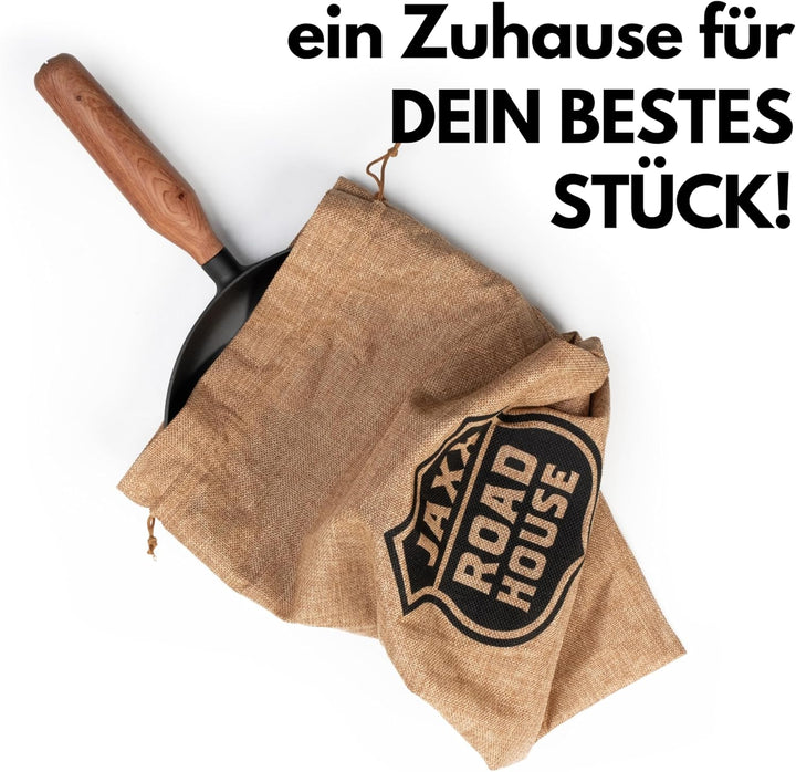 JAXX ROADHOUSE DIE BRATPFANNE - ausgezeichnete Premium Pfanne Gusseisen, Gusseisenpfanne Induktion,