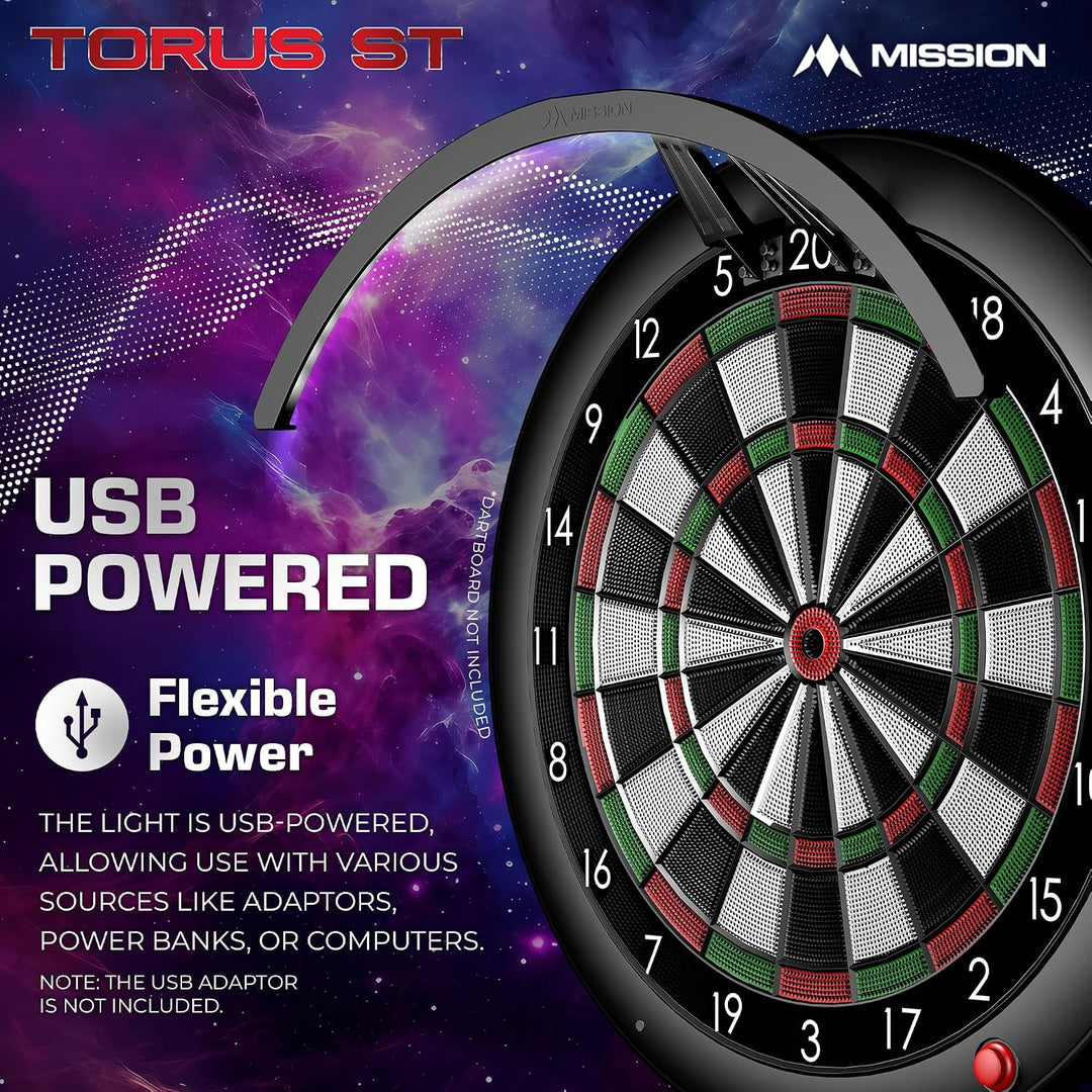 Mission Torus ST Elektronisches Dartboard Beleuchtung