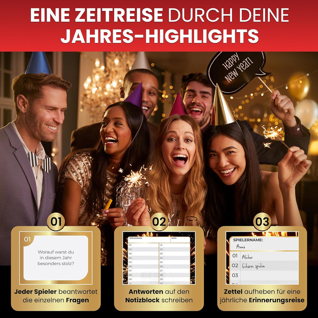 BEST OF THE YEAR DAS SILVESTER-SPIEL - Jahres-Highlights Wieder erleben - Geschenkidee, Partyspiele,