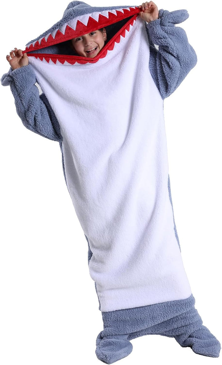 Shamdon Home Collection Hai Decke für Erwachsene Kind, Wearable Shark Blanket Deckenpullover für Dam
