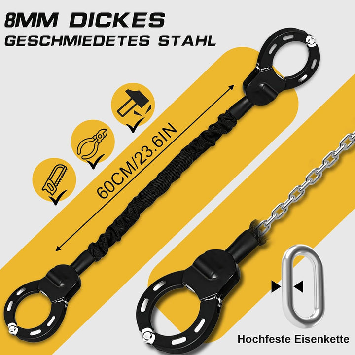 E-Scooter Schloss 8 mm – Hochsicherheits-Kettenschloss, 92 cm, wetterfest für E-Scooter, Fahrrad, E-