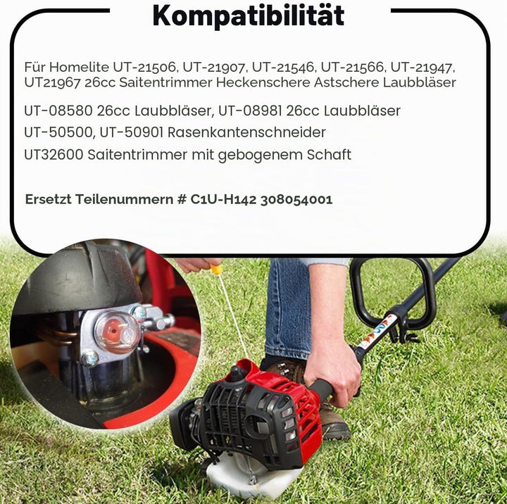 308054001 Vergaser für Homelite 26CC UT08580 UT08981 UT50500 UT50901 UT21947 UT21907 UT21546 UT21566