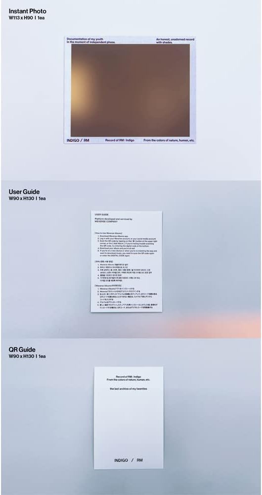 RM - 'Indigo' Postkarte Edition (Weverse Alben ver.)