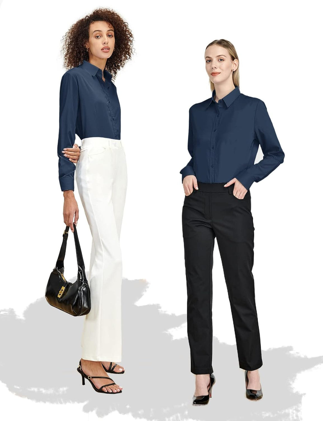 Tapata Damen-Bodysuit-Bluse mit Knöpfen, einteilig, langärmlig, solides Büroarbeitshemd, lässige Obe