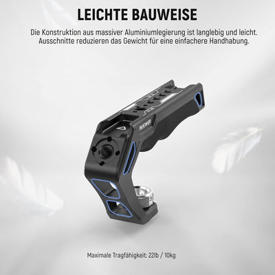 NEEWER Top Handle Oberer Kameragriff mit 3/8" ARRI Locating Schraube, komfortabler Silikongriff mit