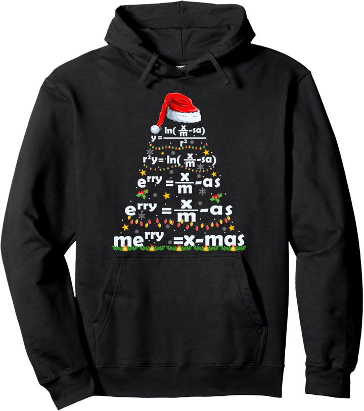 Math Equation Merry X-mas Lustiger Mathematiklehrer Weihnachten Humor Pullover Hoodie
