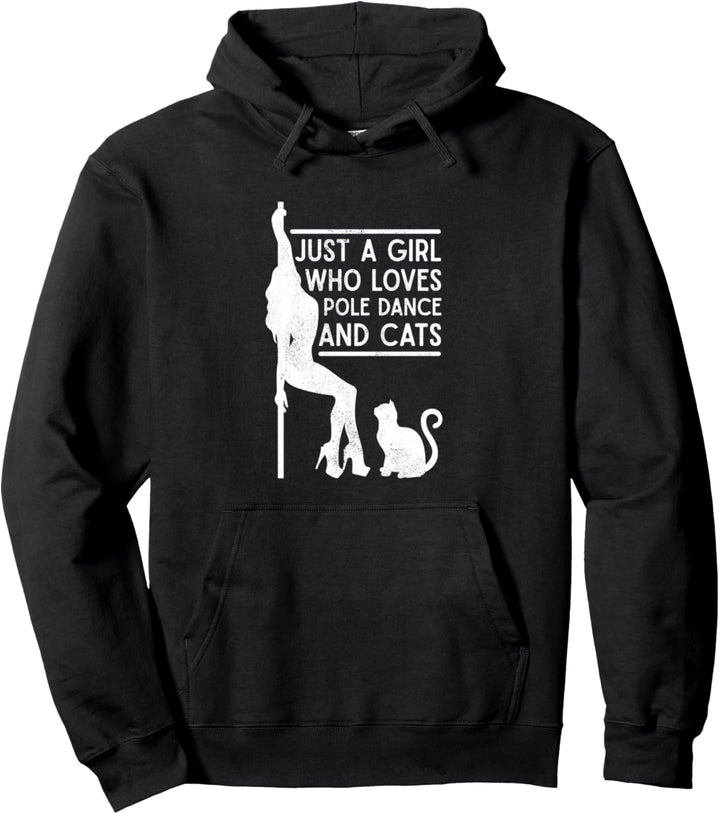 Lustiger Pole Dance And Cats Pole Dance And Cats Pole Dancer Pullover Hoodie