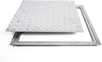 SA-30 Schachtabdeckung Stahl verzinkt begehbar Tränenblech Schachtdeckel Deckel 300 x 300 mm