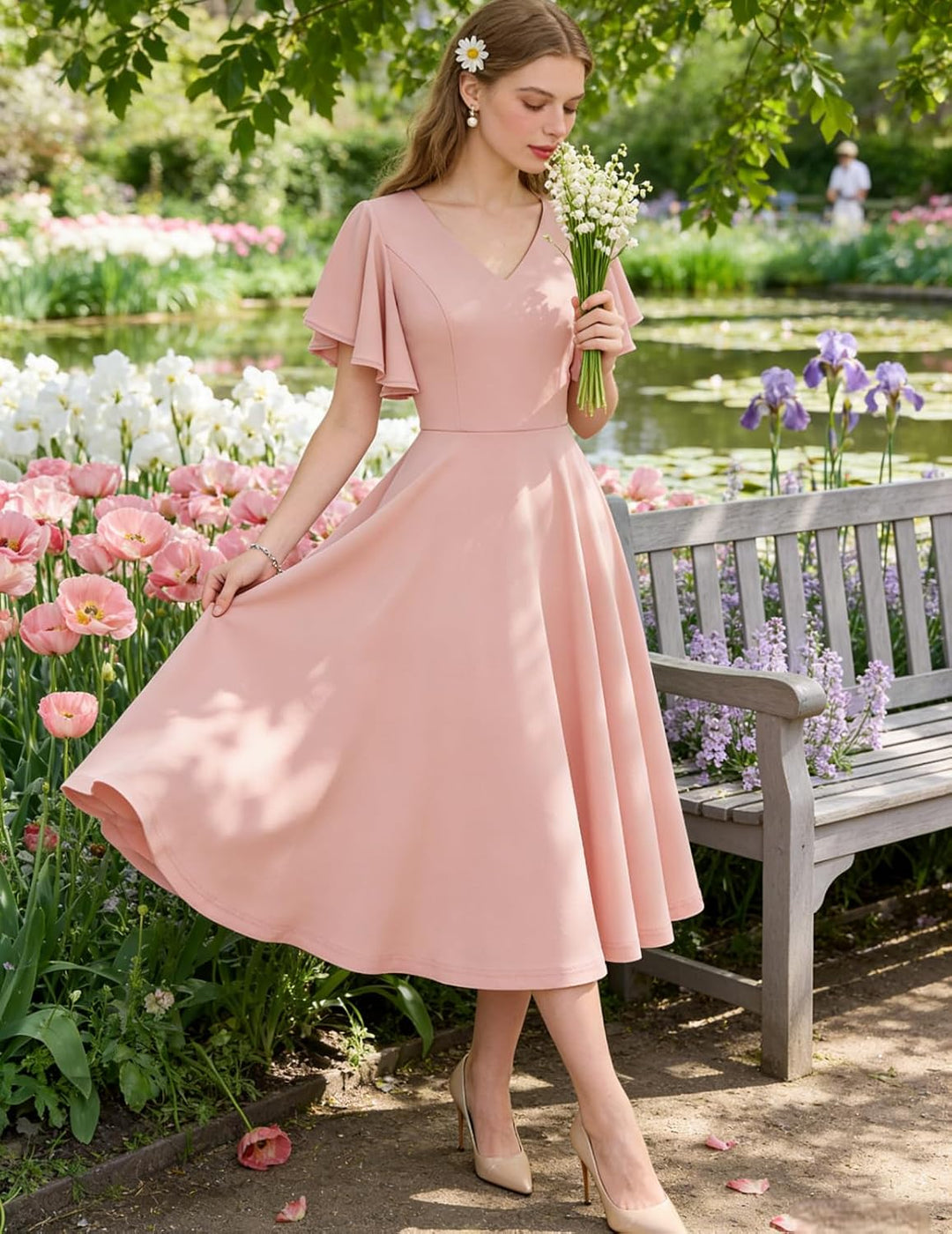bridesmay Damen Kleider Vintage Kleider 50er Jahre Rockabilly A Line Cocktailkleid Abendkleider Eleg