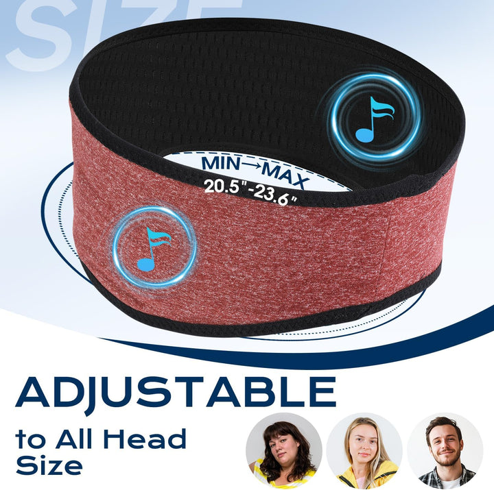 LC-dolida Schlafkopfhörer Bluetooth Kopfhörer Stirnband,Ultraweiche Bettkopfhörer Schlaf Stirnband a