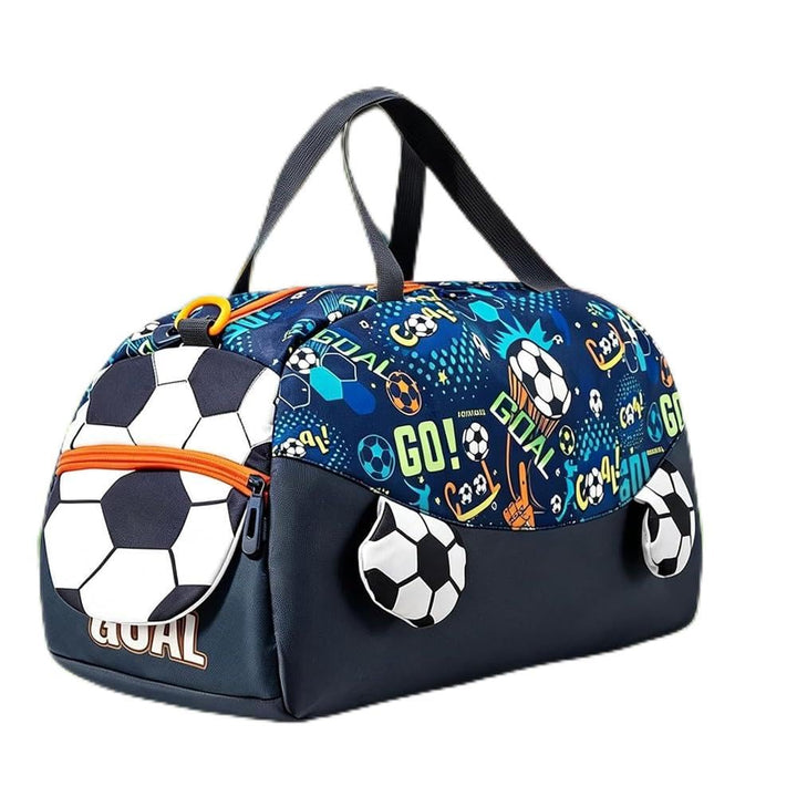 Sporttasche Kinder,Kinder Schwimmtasche,Blau-fussball Weekender Reisetasche,Sporttasche Jungen Mädch