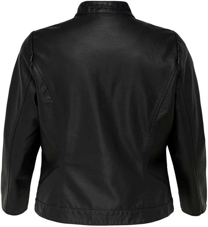 ONLY Carmakoma Robber Faux Leather Jacket 42 Schwarz, 42 Schwarz