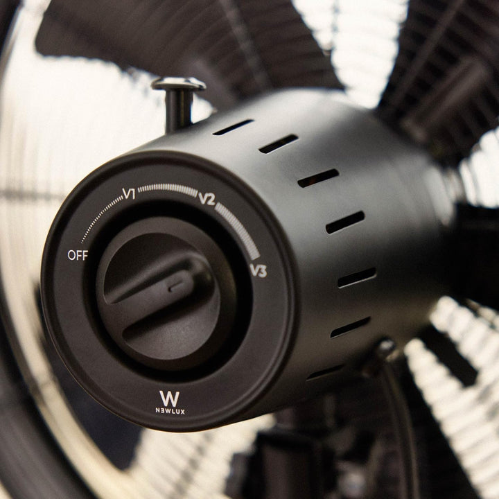 Newlux - Standventilator W1250 Smart mit 5 Flügeln mit Ø 40 cm, 3 Geschwindigkeiten und Kupfermotor,