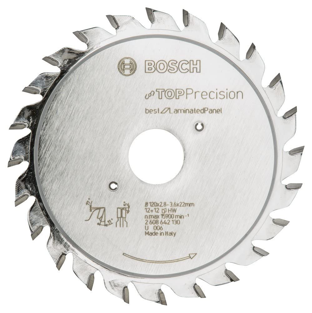 BOSCH Vorritzblatt Top Precision Best für Laminated Panel, 120 x 22 x 2,8-3,6 mm, 2608642130 120 x 2
